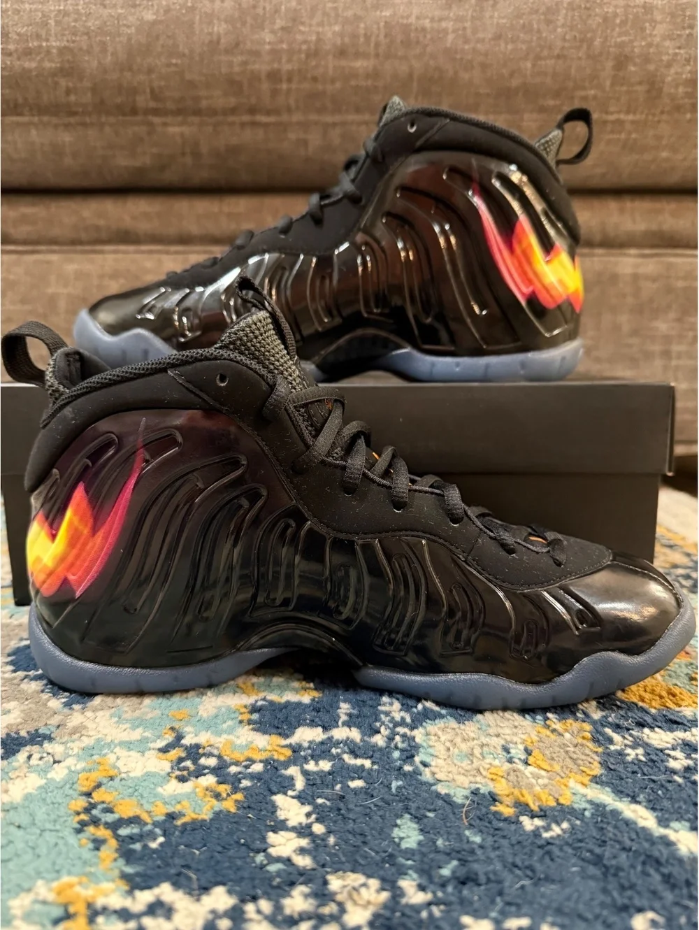 Size 6.5Y/8 Women - Air Foamposite One GS “Halloween”